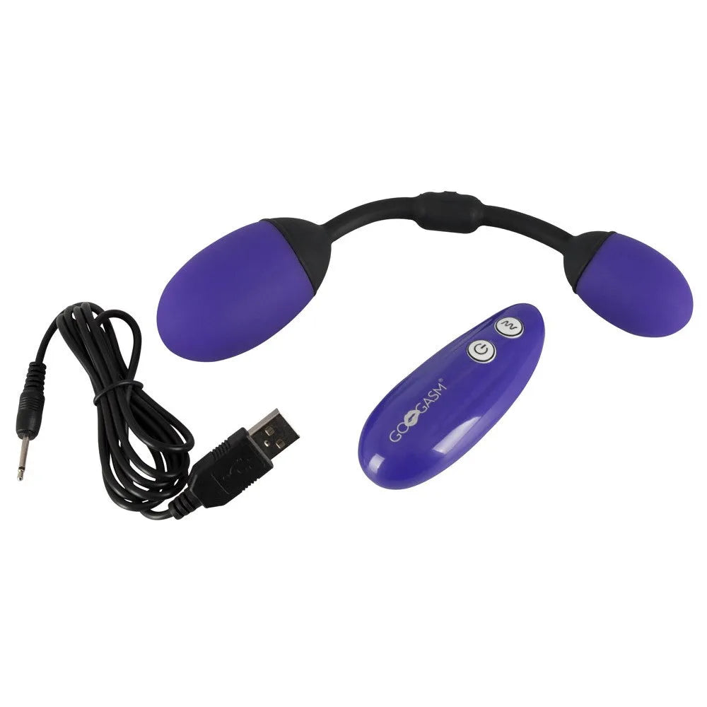 Gogasm Vibrating Pussy & Ass Balls - PlayBlue