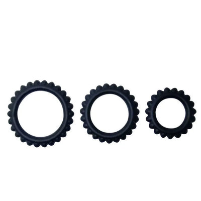 Baile Titan Set 3pcs Cock Ring Set - PlayBlue