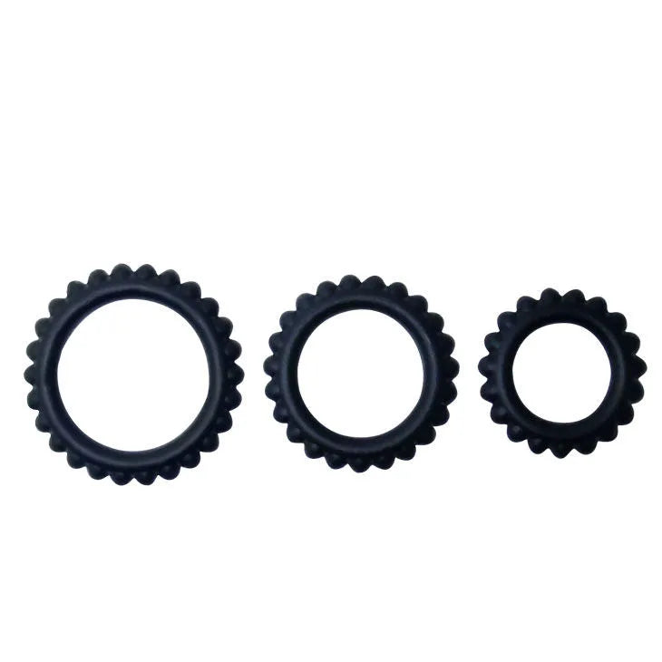 Baile Titan Set 3pcs Cock Ring Set - PlayBlue