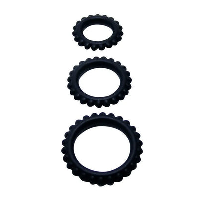 Baile Titan Set 3pcs Cock Ring Set - PlayBlue