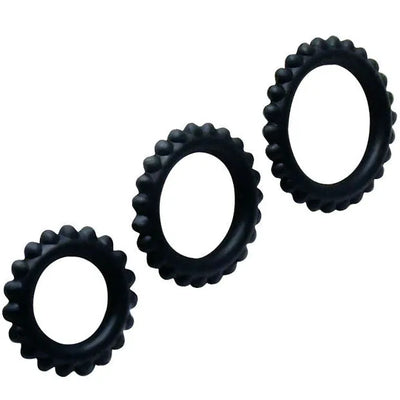 Baile Titan Set 3pcs Cock Ring Set - PlayBlue
