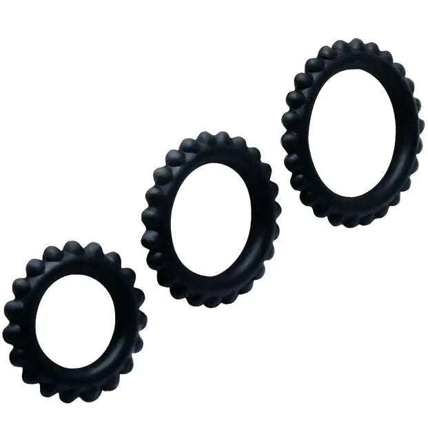Baile Titan Set 3pcs Cock Ring Set - PlayBlue