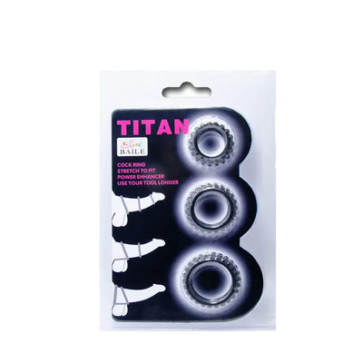 Baile Titan Set 3pcs Cock Ring Set - PlayBlue