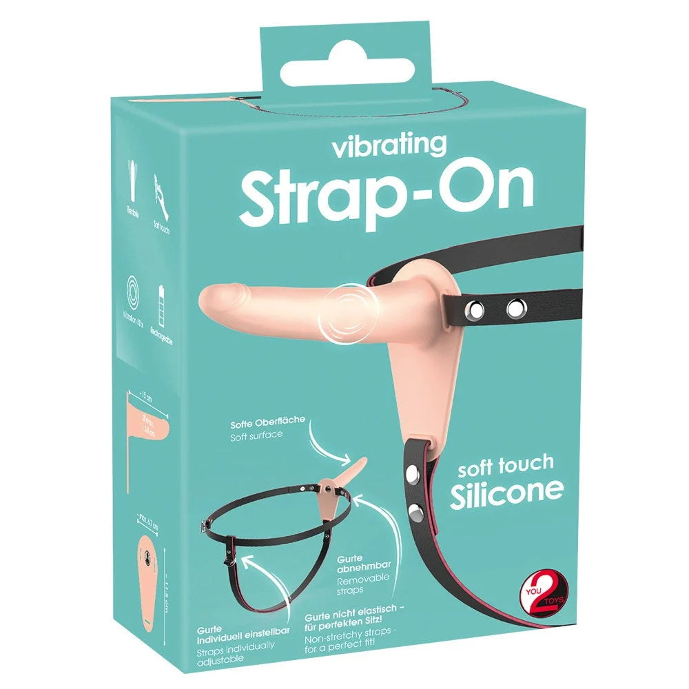 Vibrating Rechargeable Strap-On - PlayBlue
