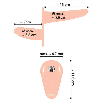 Vibrating Rechargeable Double Strap-On - PlayBlue
