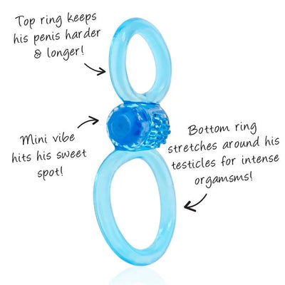 Screaming-O Ofinity Plus Double Ring - PlayBlue
