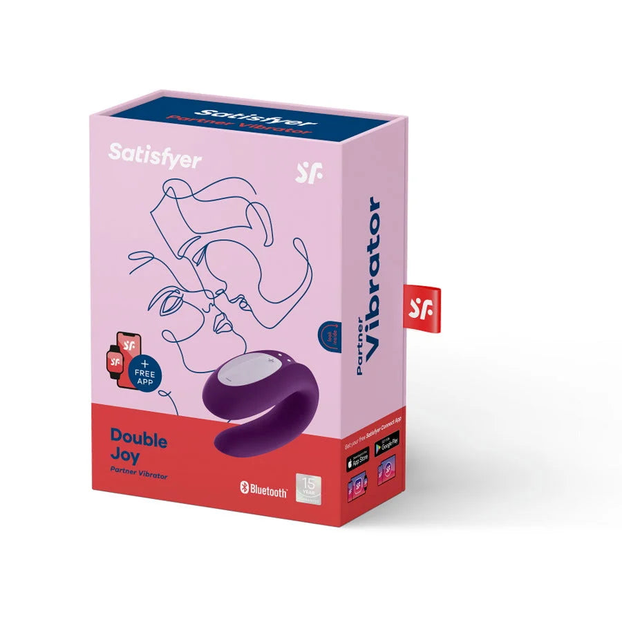 Satisfyer Double Joy Couples Bluetooth Vibrator - PlayBlue