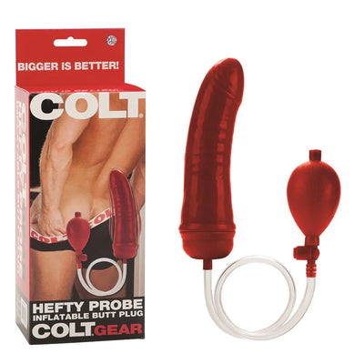 COLT Hefty Probe Inflatable Butt Plug - Red - PlayBlue