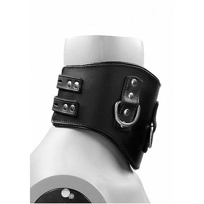 Heavy Duty Leather Padded Posture Collar - Black