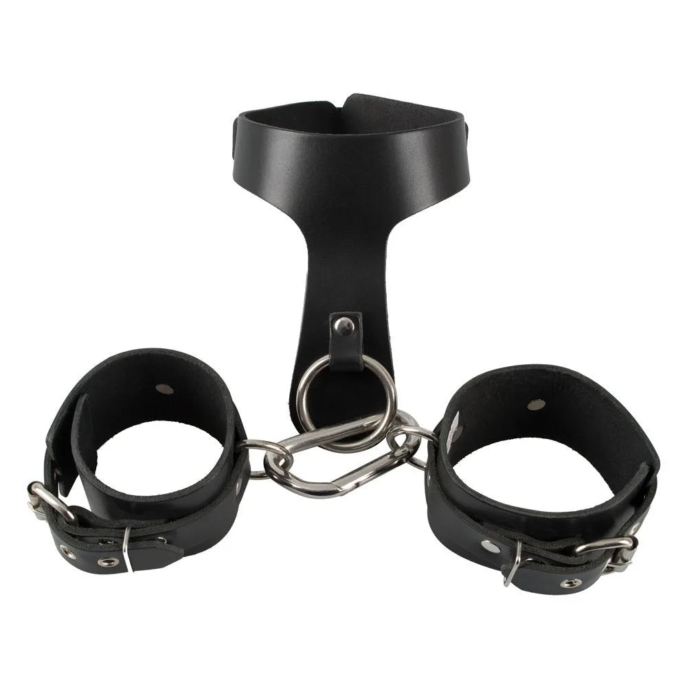 Zado - Heavy Duty Bondage Set Collar & Cuffs - PlayBlue