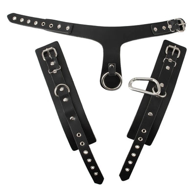 Zado - Heavy Duty Bondage Set Collar & Cuffs - PlayBlue