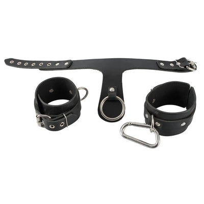 Zado - Heavy Duty Bondage Set Collar & Cuffs - PlayBlue