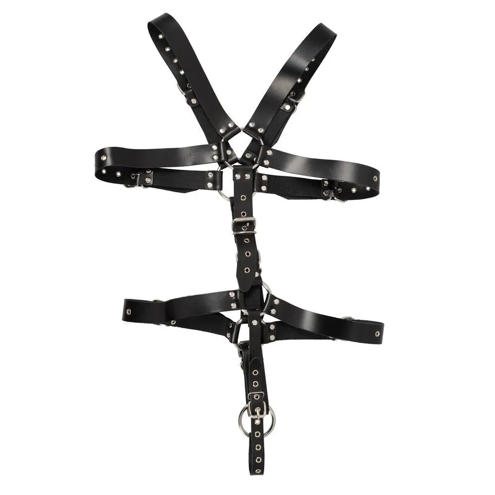 Zado - Leather Harness with Cock Ring