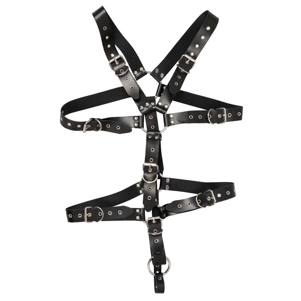 Zado - Leather Harness with Cock Ring