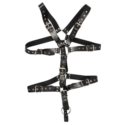 Zado - Leather Harness with Cock Ring - PlayBlue