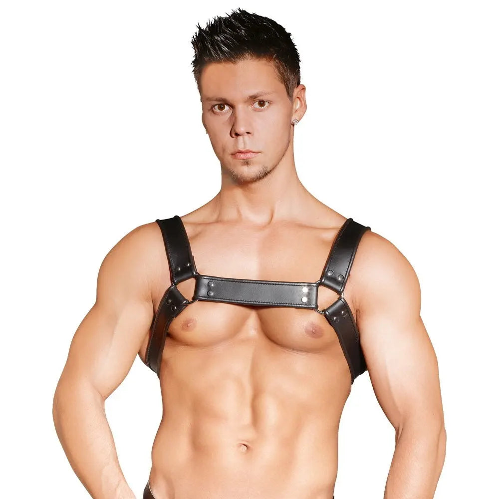 Zado - Premium Leather Chest Harness - PlayBlue