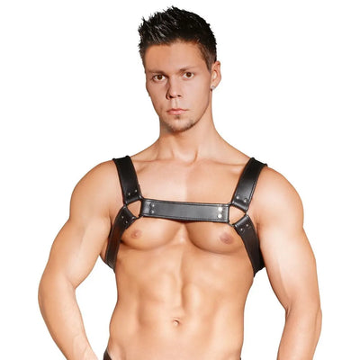 Zado - Premium Leather Chest Harness - PlayBlue