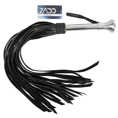 Zado - Steel Handle Leather Flogger - PlayBlue