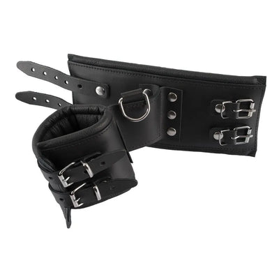 Zado - Wide Padded Leather Cuffs - PlayBlue