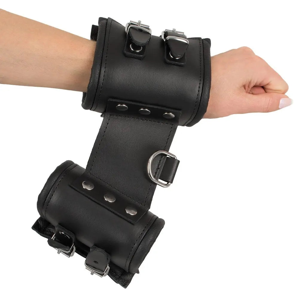Zado - Wide Padded Leather Cuffs - PlayBlue