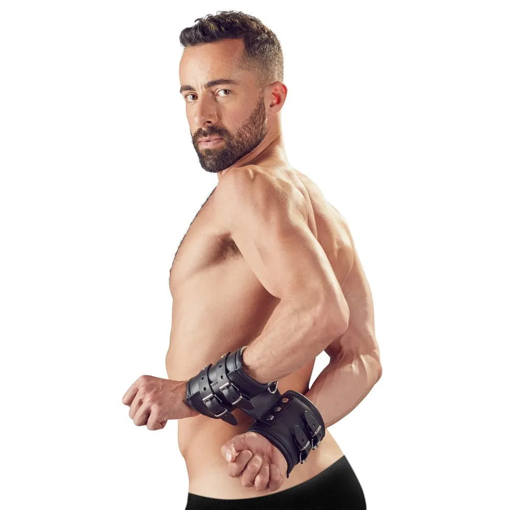 Zado - Wide Padded Leather Cuffs - PlayBlue