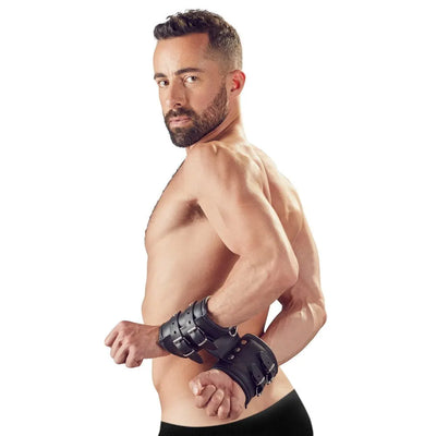 Zado - Wide Padded Leather Cuffs - PlayBlue