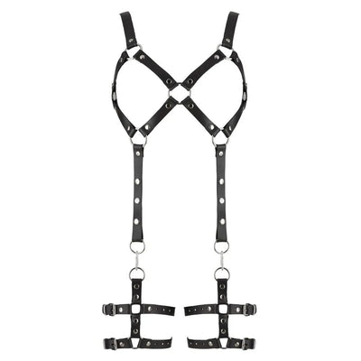 Zado - Chest Harness with Detachable Thigh Cuffs - L/XL (Size 16-20) - PlayBlue