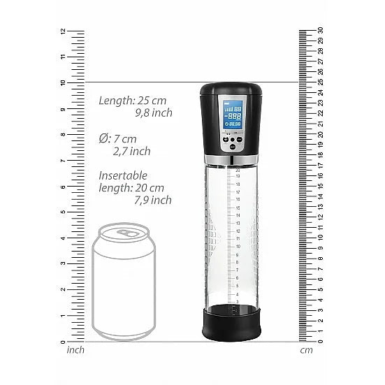 Premium Rechargeable Automatic LCD Pump - Transparent - PlayBlue