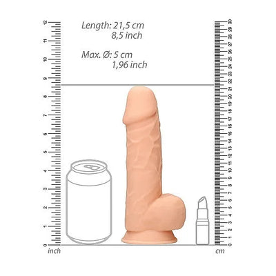 RealRock - Silicone Ultra Realistic with Balls - 8.5 - PlayBlue