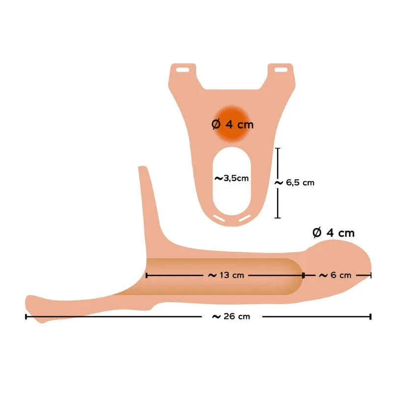 Silicone Hollow 6.5 Strap-on - PlayBlue