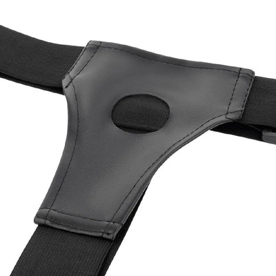 Real Feel 6 Hollow Vibrating Strap-on - PlayBlue