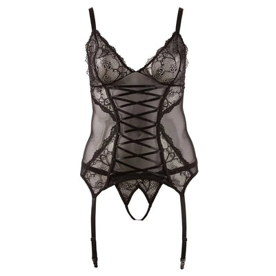 Cottelli Plus Size - Cami Suspender Set - 2XL (24-26) - PlayBlue