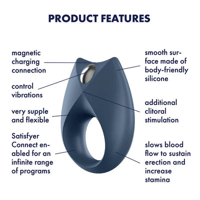 Satisfyer - Royal One - Ultimate Vibrating Cock Ring - PlayBlue