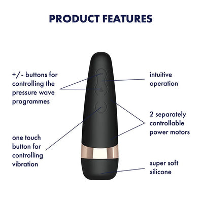 Satisfyer - Pro3 + Vibration Ultimate Suction Vibrator - PlayBlue