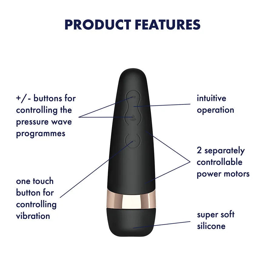 Satisfyer - Pro3 + Vibration Ultimate Suction Vibrator - PlayBlue