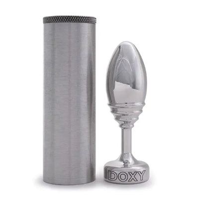 Doxy - Ribbed Butt Plug - Solid Aluminium - PlayBlue