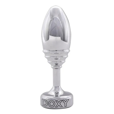 Doxy - Ribbed Butt Plug - Solid Aluminium - PlayBlue