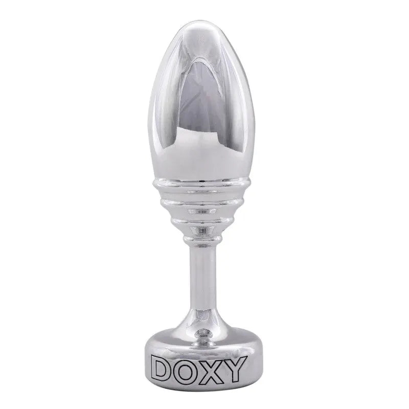 Doxy - Ribbed Butt Plug - Solid Aluminium - PlayBlue