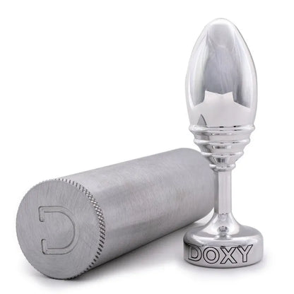 Doxy - Ribbed Butt Plug - Solid Aluminium