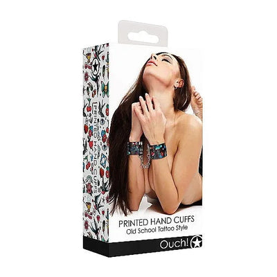 Printed Hand Cuffs - Old School Tattoo Style - PlayBlue