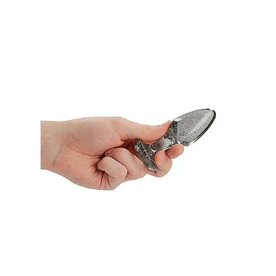 Acrylic Silverchip Butt Plug 3-Piece Set - Silver - PlayBlue