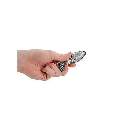 Acrylic Silverchip Butt Plug 3-Piece Set - Silver