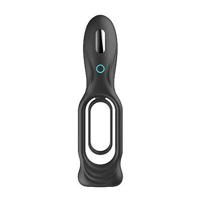 Sono - Vibrating Rechargeable Dual Silicone Cock Ring - PlayBlue