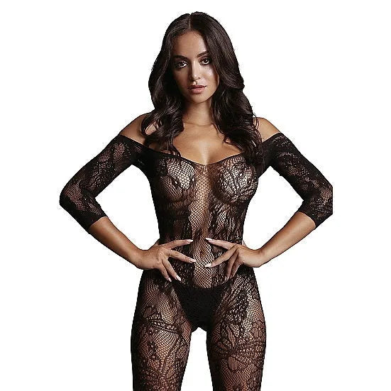 Le Désir - Lace Sleeved Bodystocking - PlayBlue