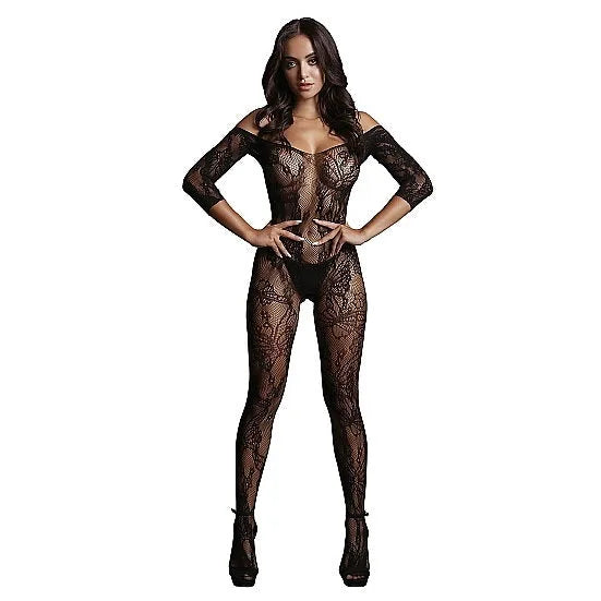 Le Désir - Lace Sleeved Bodystocking - PlayBlue