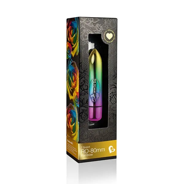 Rocks Off - 7 Speed Rainbow 80mm Bullet - PlayBlue
