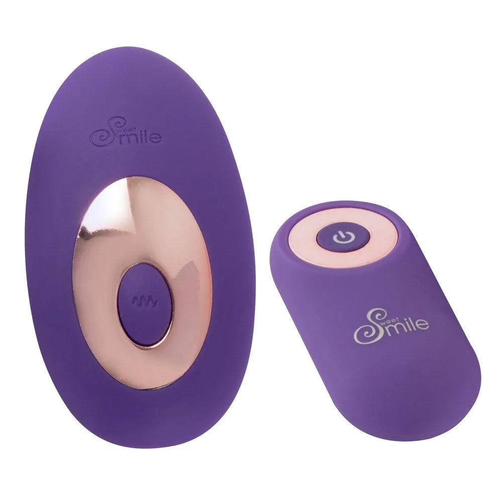 Sweet Smile - Remote Controlled Lay-on Panty Vibrator - PlayBlue