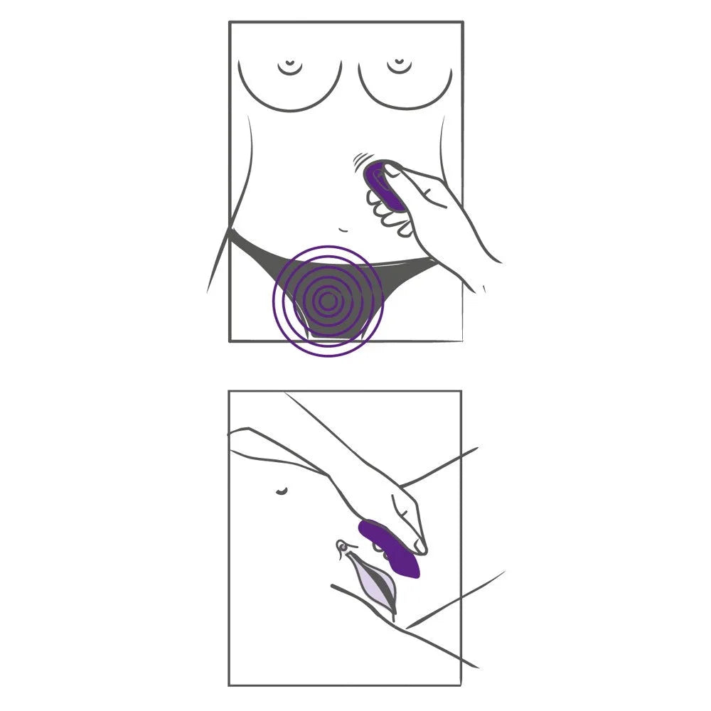 Sweet Smile - Remote Controlled Lay-on Panty Vibrator - PlayBlue