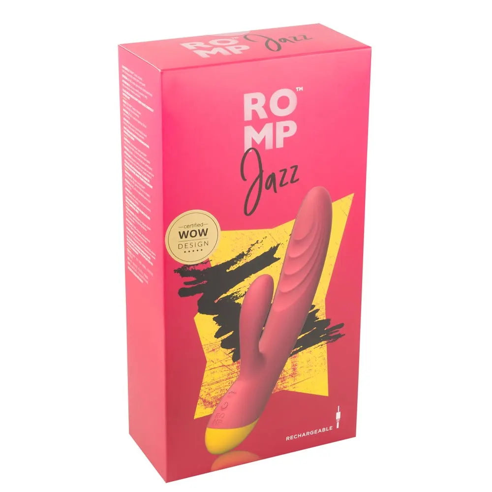 ROMP by Womanizer - Jazz Rechargeable Rabbit Vibrator - PlayBlue