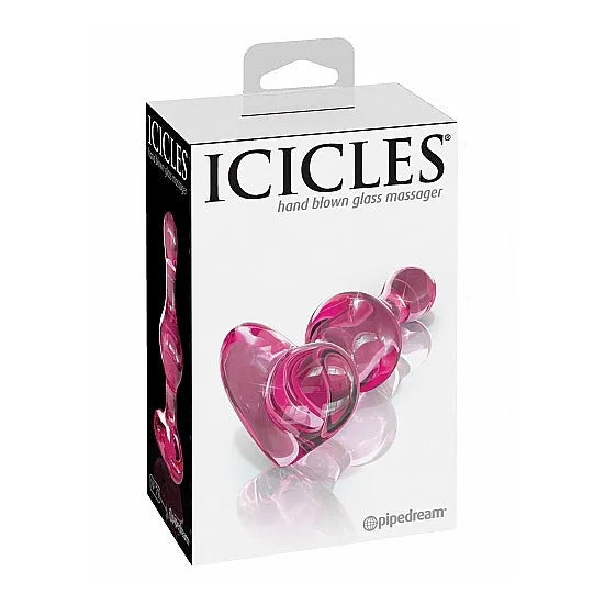 Icicles - Glass Heart Plug - No 75 - PlayBlue